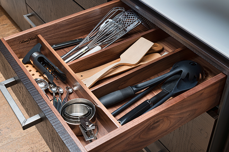 24 Two Tier Wood Cutlery Drawer